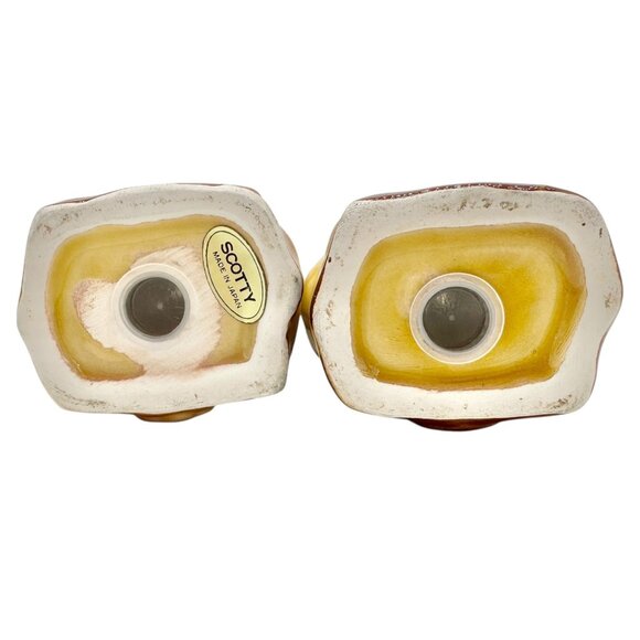 Vintage Scotty Wheeling Jamboree Owl Salt and Pepper Shakers Googly Eyes Move - Picture 4 of 9